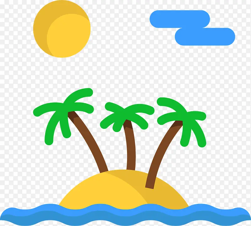 岛屿椰树