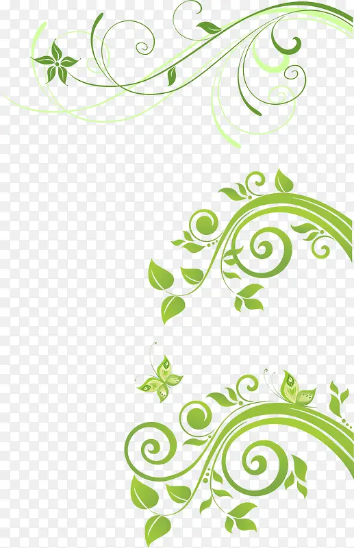大自然绿色藤蔓装饰