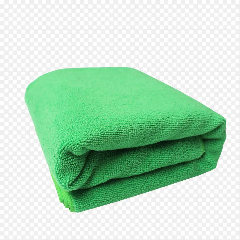 绿色整洁洗车毛巾