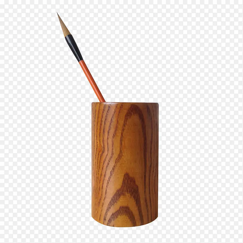 实木毛笔筒木质毛笔笔筒