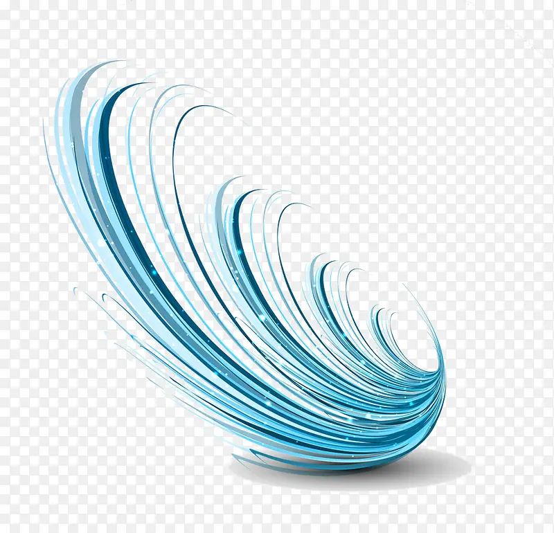 3D科技弧形蓝色半圆