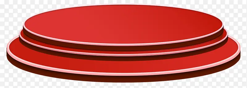 卡通红色舞台圆形形状