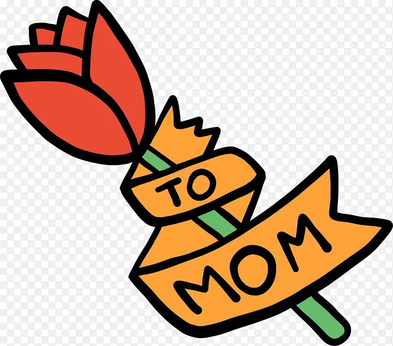 母亲节快乐简约图标花朵给妈妈礼