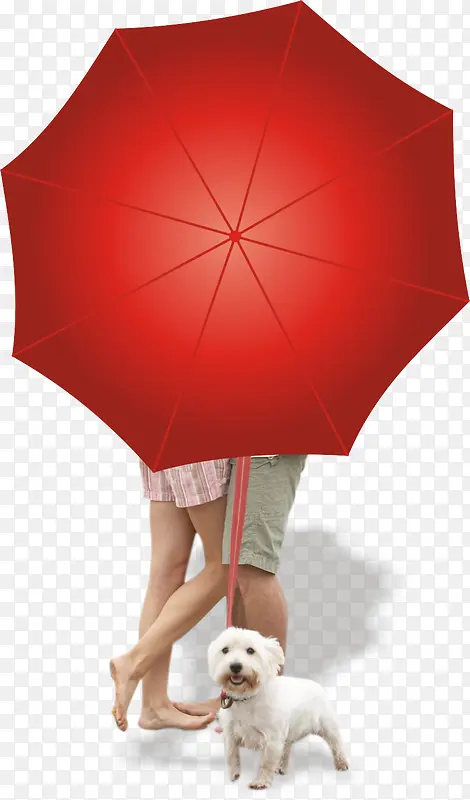 红色打开的伞