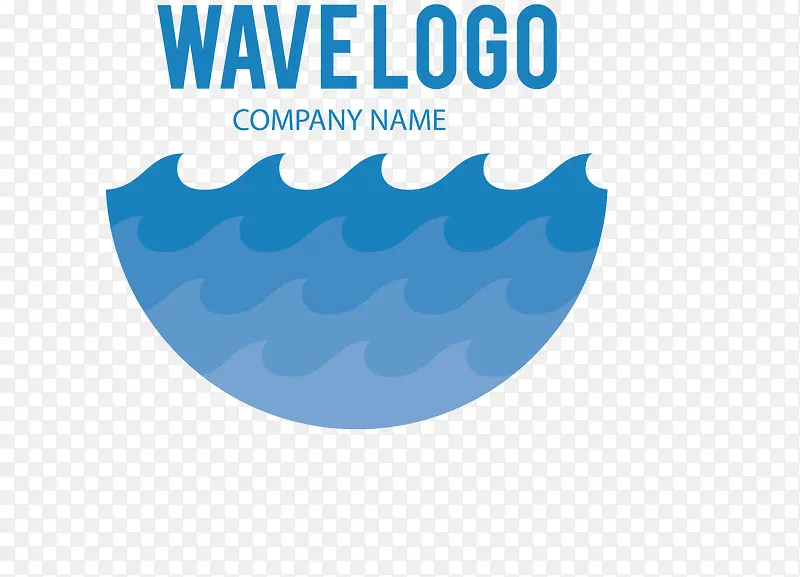 海面海浪元素logo设计