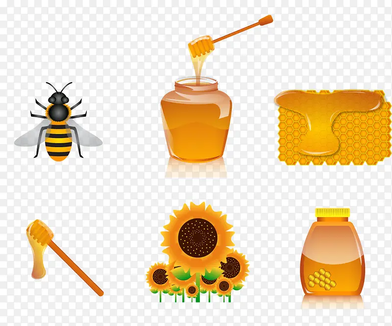 矢量图甜蜜的蜂蜜