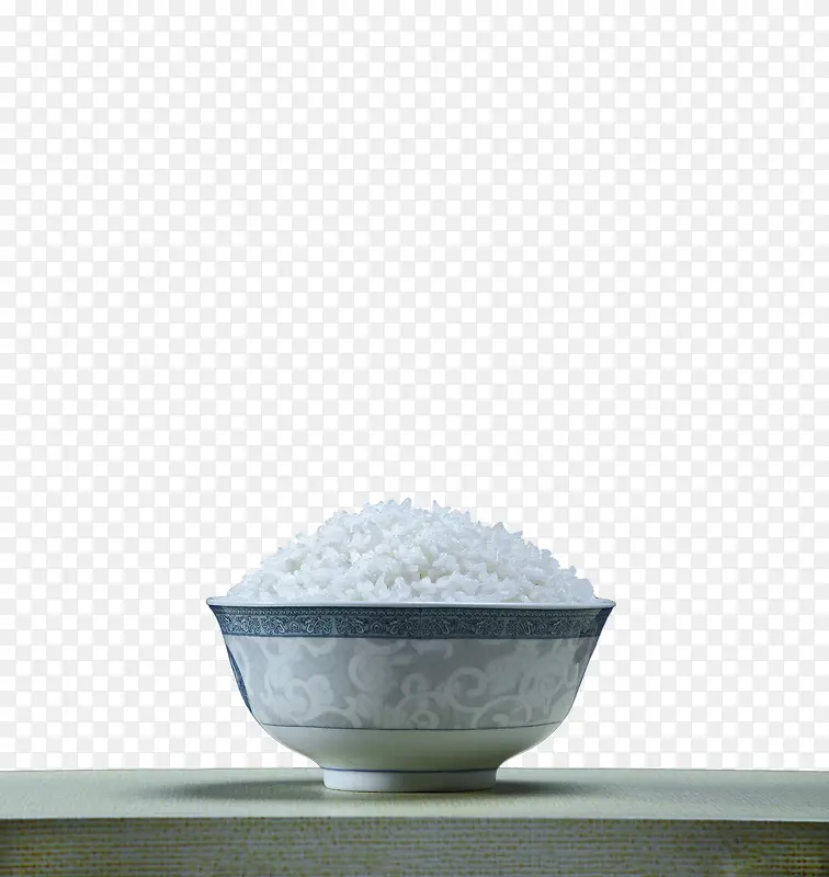花纹大碗里的白色米饭