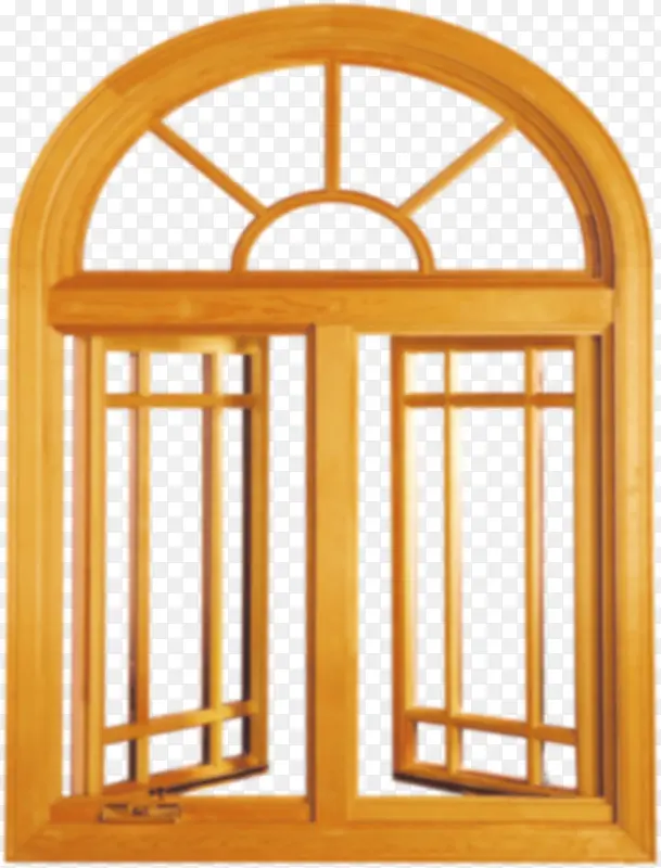 黄色木纹门框创意