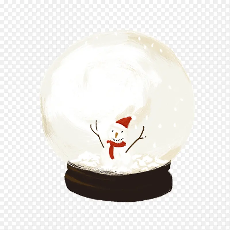 手绘圣诞节水晶球