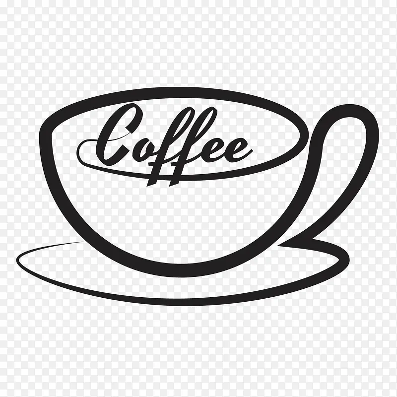 线性咖啡矢量logo