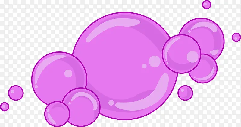 紫色卡通气泡