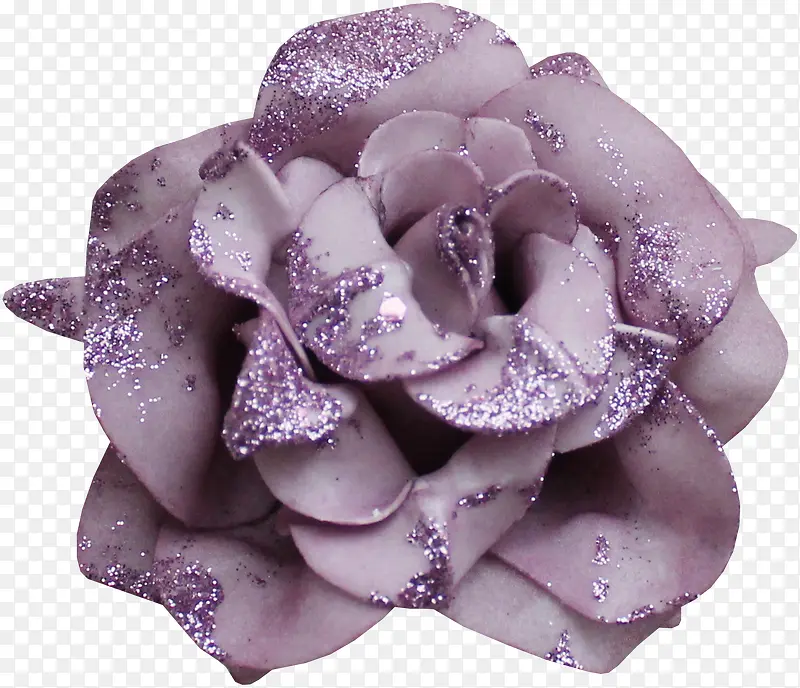 紫色镶钻花朵