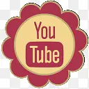 花瓣社交媒体PNG网页图标youtube