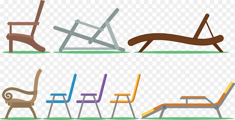 彩色板凳躺椅
