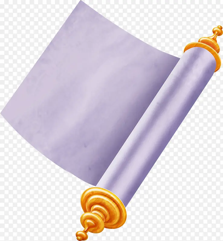 紫色古典宣纸卷轴