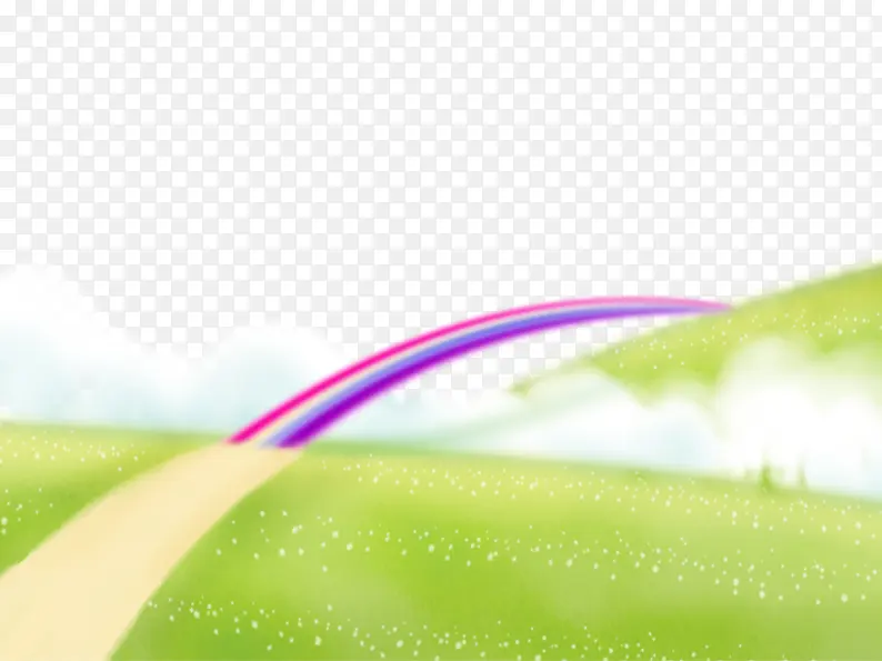 草地上的彩虹