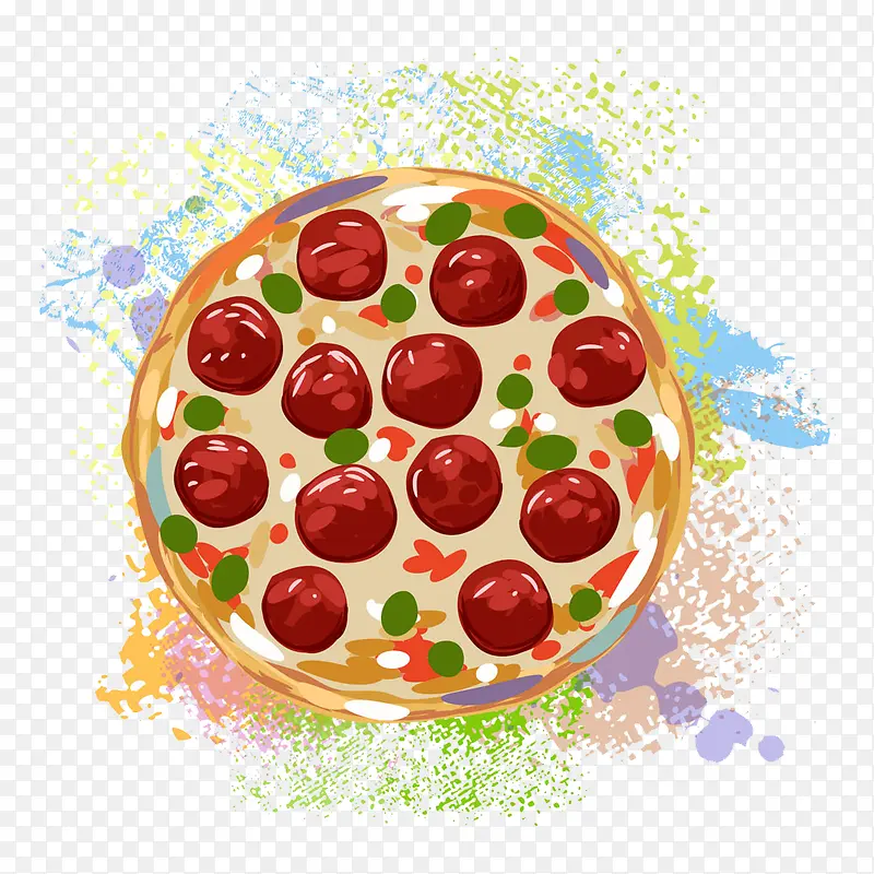 美味的水果披萨
