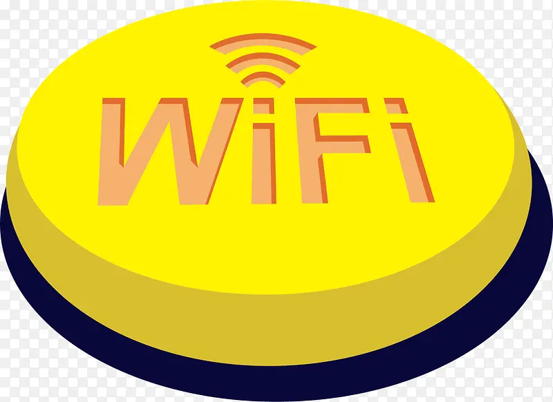 黄色按钮式wifi信号格