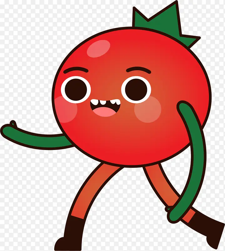 红色卡通美味西红柿
