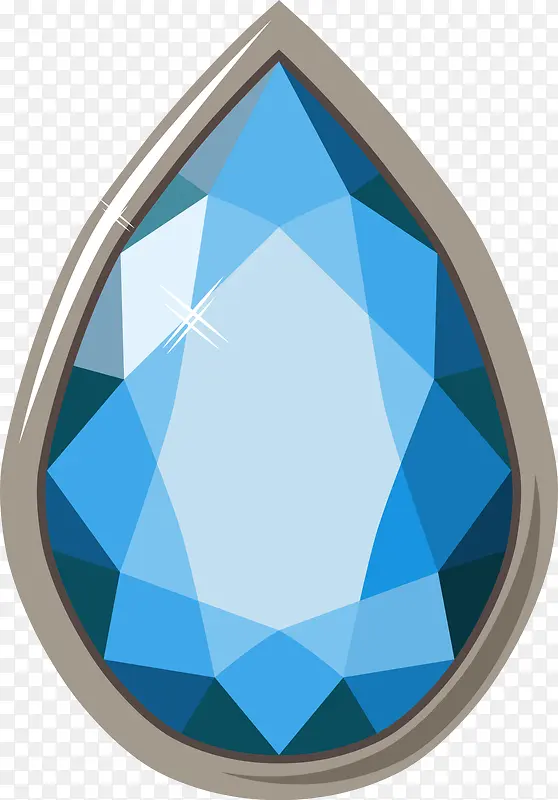 唯美蓝色锥形宝石