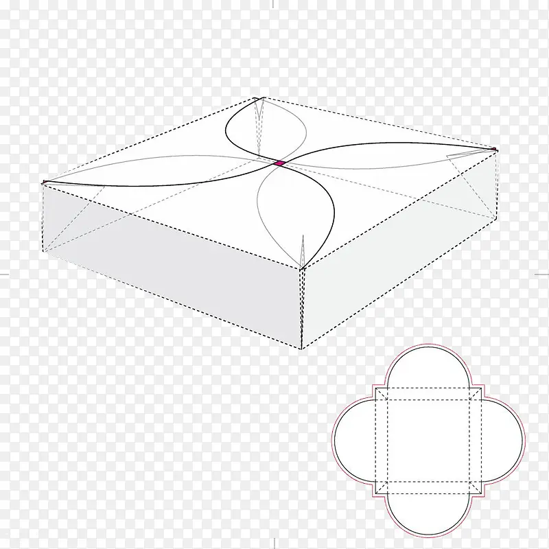 立体创意包装礼盒结构PNG