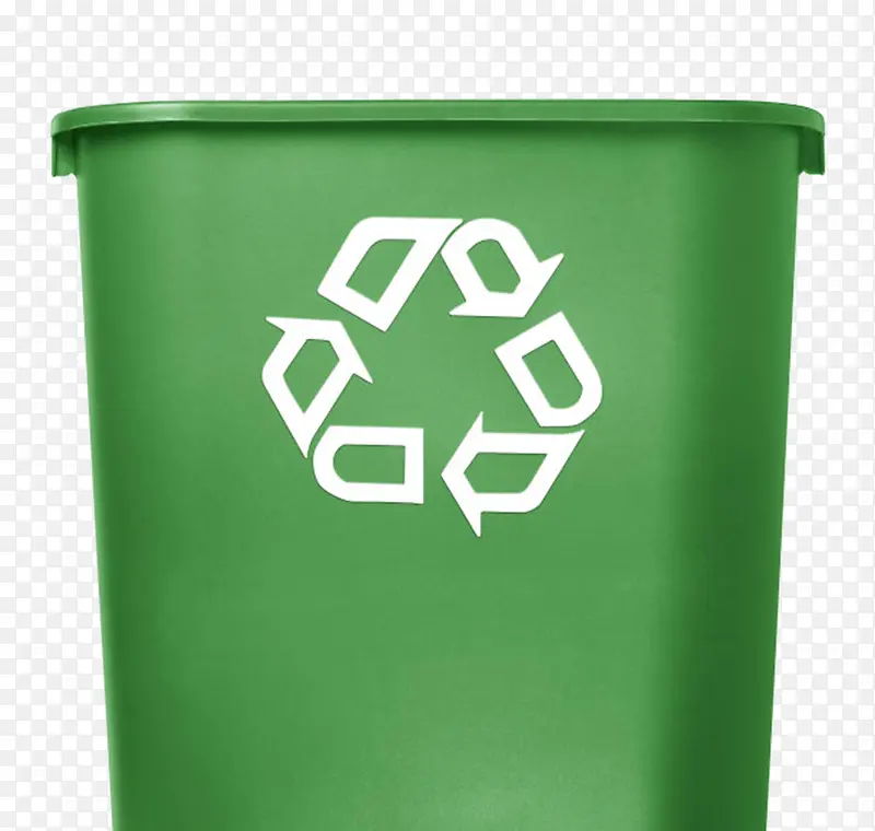 绿色简约保护环境可回收标志的垃