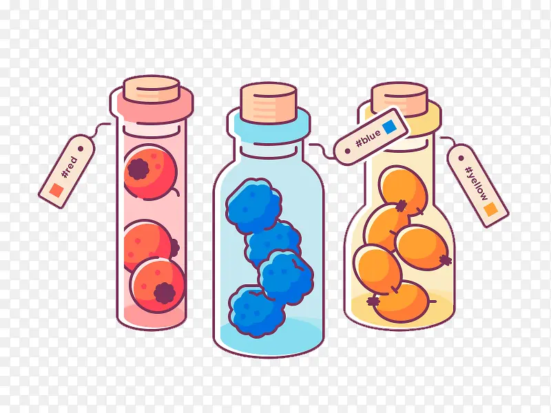 水果瓶子装饰UI