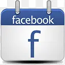 Facebook阴影社交日历图标