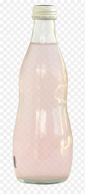 粉色液体透明瓶子