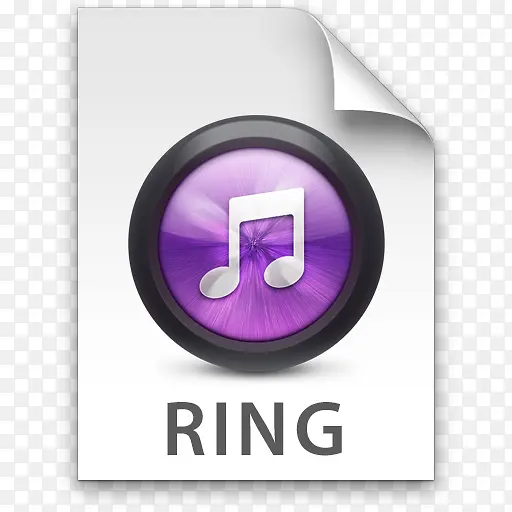 铃声紫色iTunes的文件类型的图标