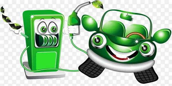 207绿色卡通加油机汽车