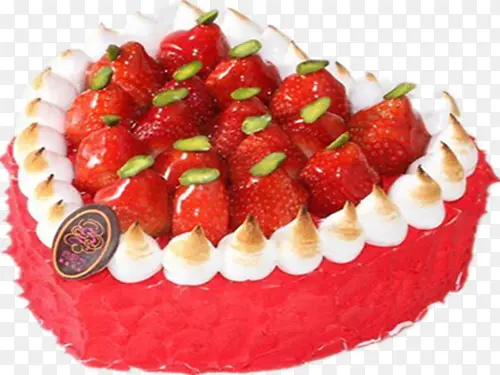 红色草莓蛋糕