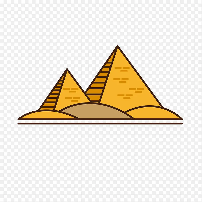 扁平化金字塔矢量素材