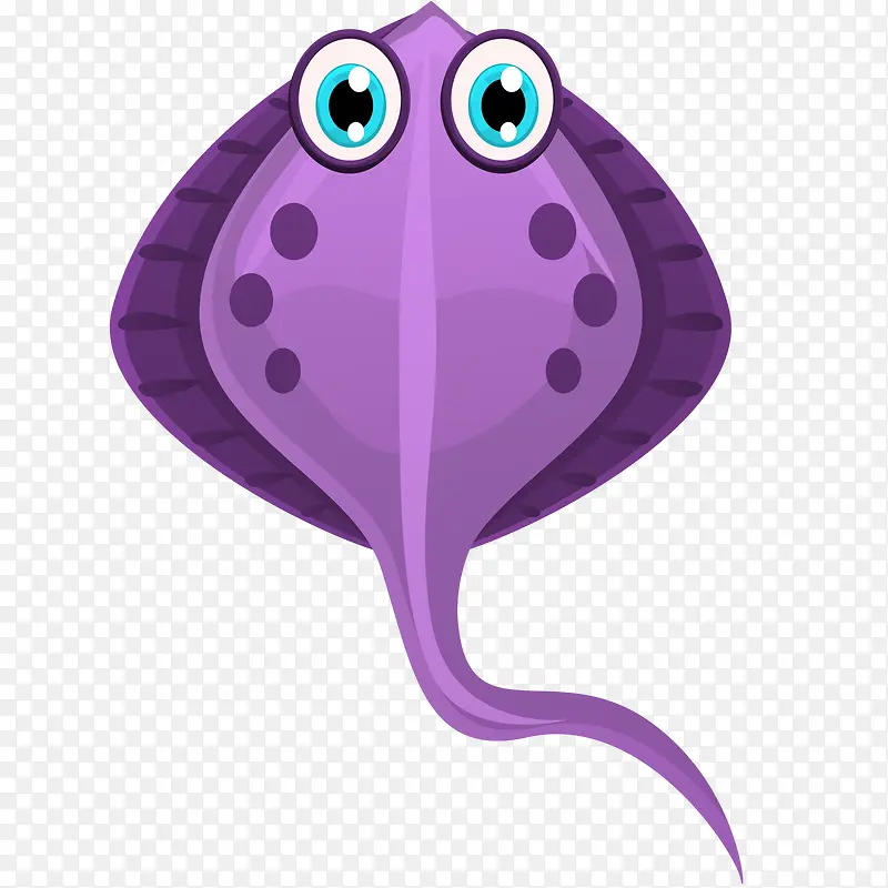 紫色的海洋动物设计矢量图