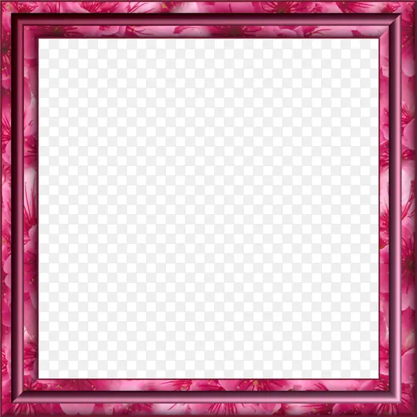 玫瑰色花纹正方形相框