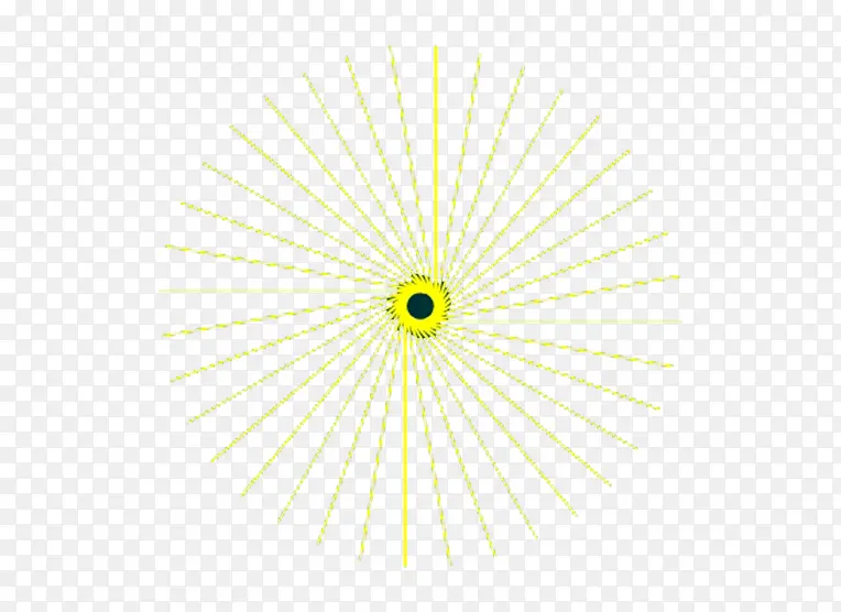 黄色放射性线条卡通