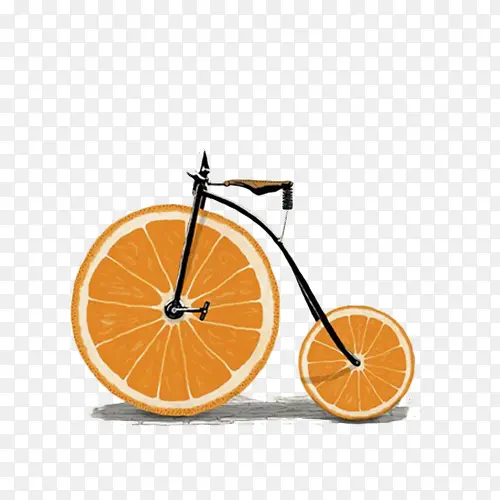 卡通创意香橙自行车