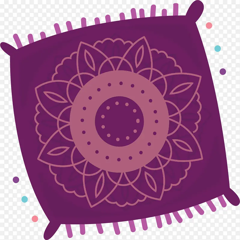 紫色波西米亚抱枕