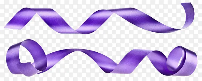 紫色弯曲丝带
