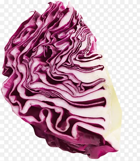 切开的紫色包菜
