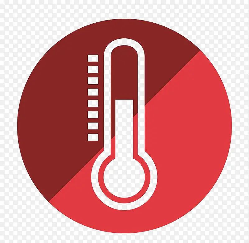 红色卡通温度图标
