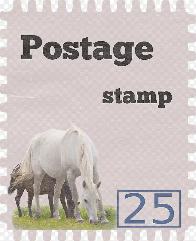 一个灰色大象邮票