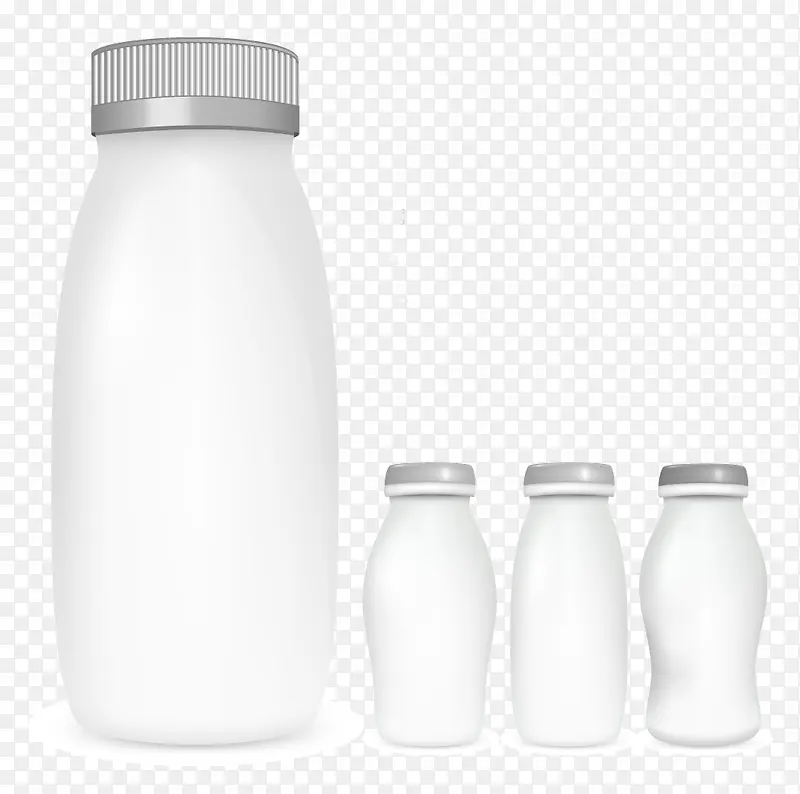 牛奶瓶子装饰矢量图