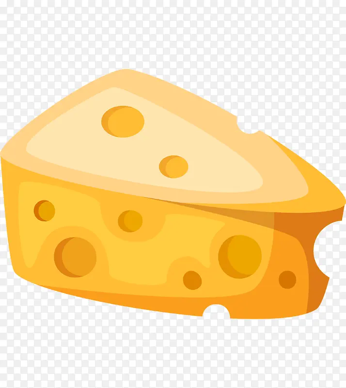 手绘黄色奶酪食物