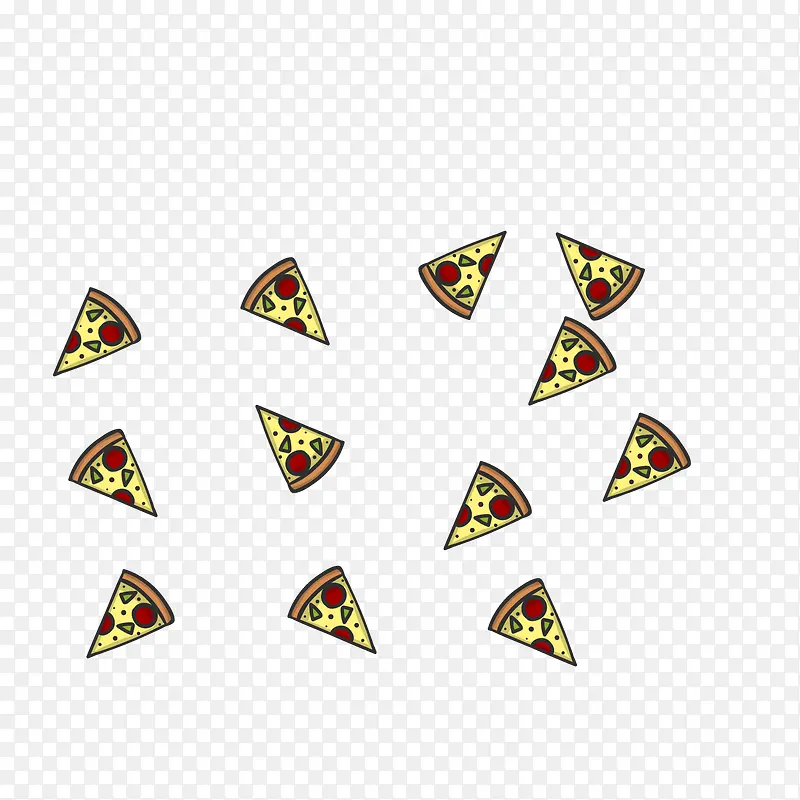 美味三角披萨矢量图