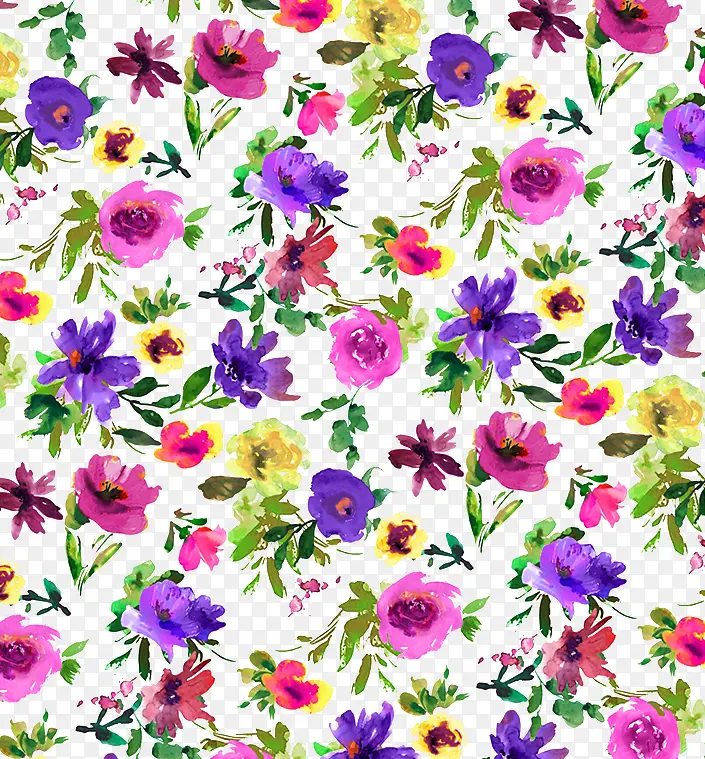 家纺彩绘花朵背景图