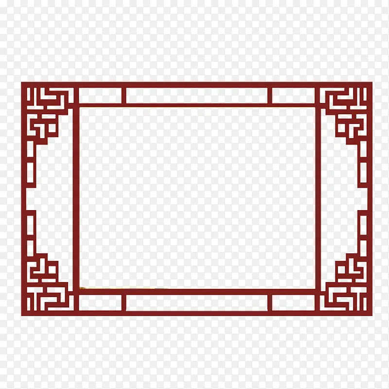 中国风木框免抠素材