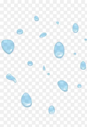 蓝色点滴水滴漂浮素材