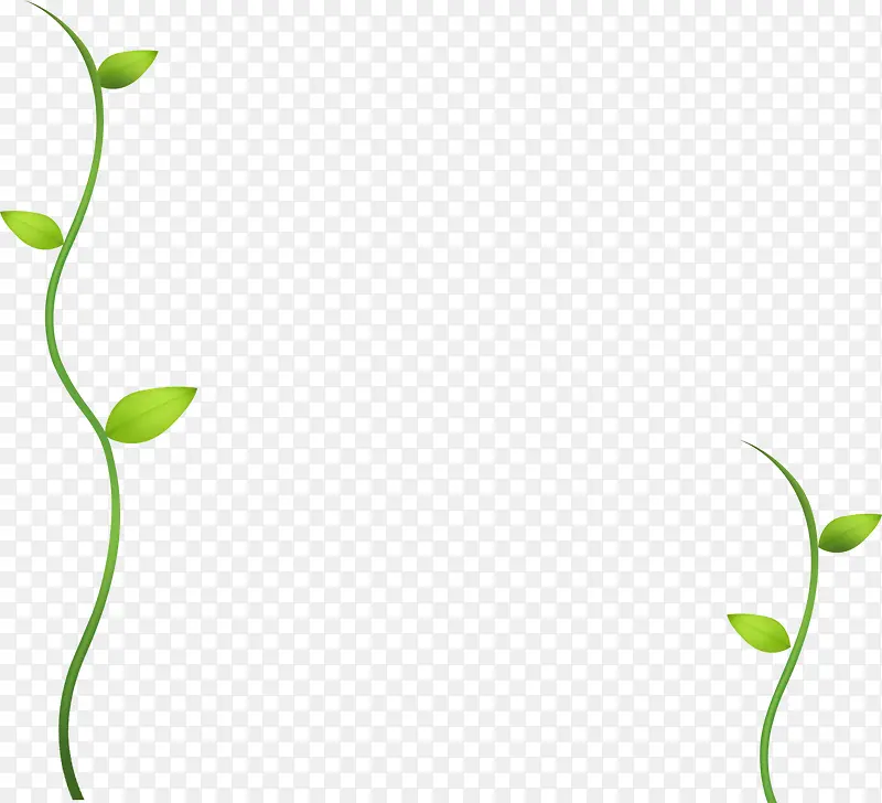 绿色清新画报边框装饰植物