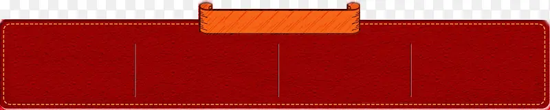 红色立体方形带卷轴框架